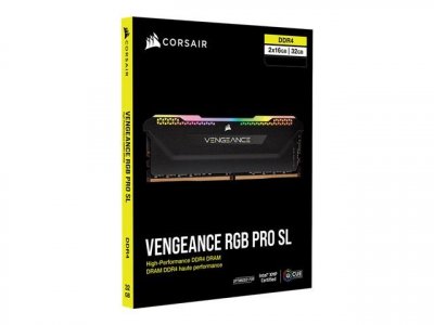 CORSAIR  Vengeance RGB PRO SL - 2 x 16 Go - DDR4 3200 MHz C16 - Noir