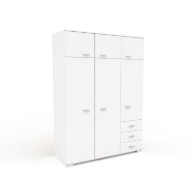GENERIQUE COSMOS Armoire de chambre style contemporain blanc mat - L 146 cm