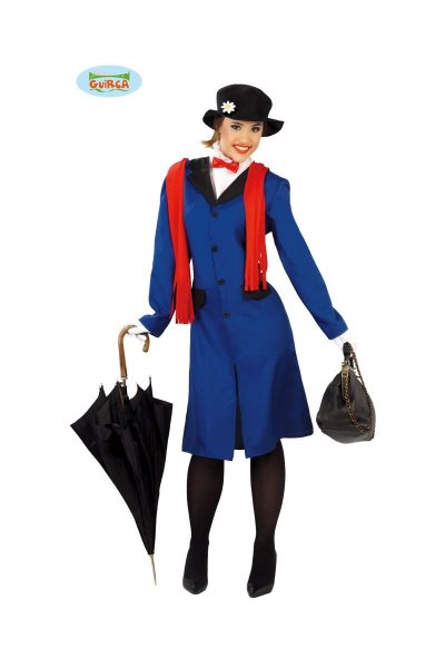 FIESTAS GUIRCA, S.L. Costume Babysitter Mary Poppins - Bleu - Taille L