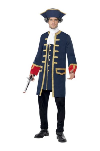 SMIFFYS Costume Commandant Pirate Homme - Bleu - M