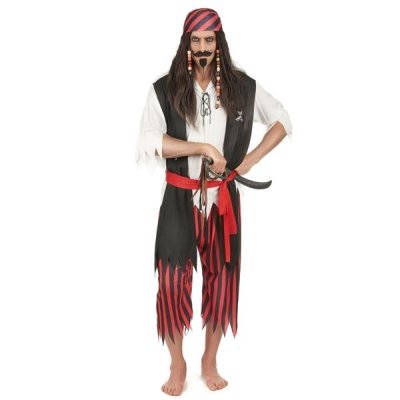 TOTALCADEAU Costume de pirate pour homme d&eacute;guisement des Cara&iuml;bes M - L