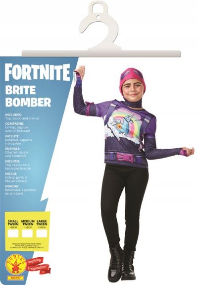 FORTNITE Costume et cagoule  Brite Bomber Taille XL 9-10 ANS