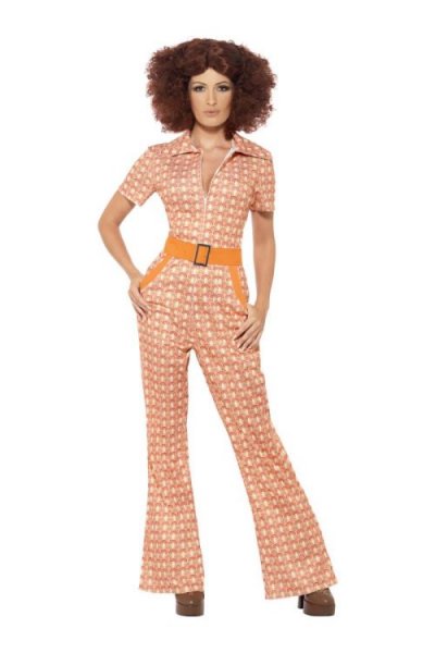 SMIFFYS Costume Femme Des Annees 70 authentique - Orange - M