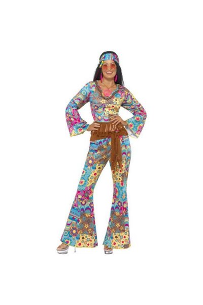 SMIFFYS Costume Flower Power Hippie Femme - Multicolores - S