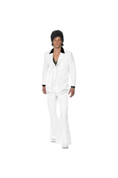 SMIFFYS Costume Homme Annees 70 Blanc Et Noir Scarface - Blanc - M