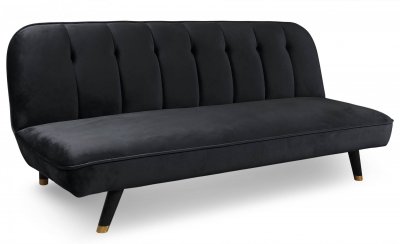 COTECOSY  - Canap&eacute; convertible clic-clac Olympia Velours Noir - Noir