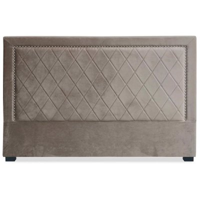 MENZZO Cotecosy - T&ecirc;te de lit Meghan 180cm Velours Taupe - Taupe