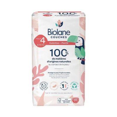 BIOLANE Couches Culottes B&eacute;b&eacute; 8 - 15kg  - Le Paquet De 44 Couches