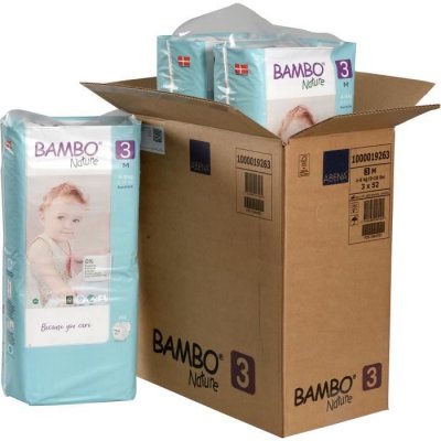 BAMBO NATURE Couches &eacute;co-con&ccedil;ues  - Taille 3 - Carton de 156 unit&eacute;s
