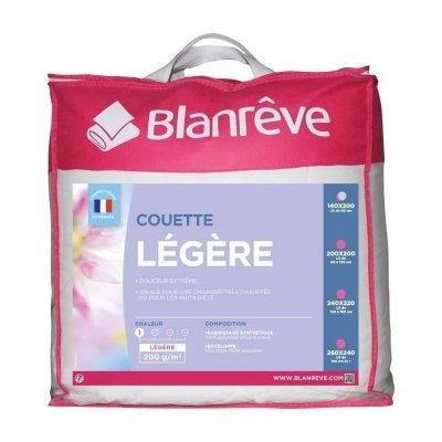 BLANREVE Couette l&eacute;gere en microfibre - 140 x 200 cm - Blanc - 