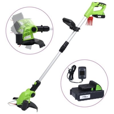 VIDAXL Coupe-herbe sans fil avec bloc-piles 20V 1500 mAh Li-ion  