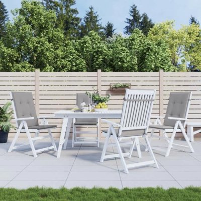 VIDAXL Coussin de chaise de jardin 4 pcs Gris 120 x 50 x 3 cm  - Gris