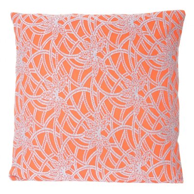 Coussin de d&eacute;coration, aspect baroque, coussin avec bourrage, orange, 45x45cm