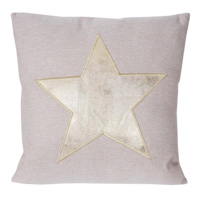 Coussin de d&eacute;coration, &eacute;toile, coussin avec bourrage, aspect brillant, 45x45cm 