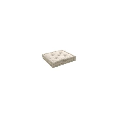 NON RENSEIGNE Coussin de Sol 50 x 50 x 10 cm LOLA 100% coton - BEIGE ECRU