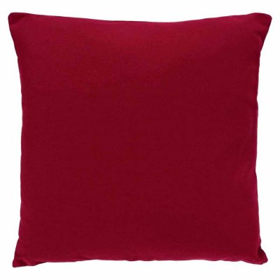 Coussin d&eacute;houssable - 38 x 38 cm - Coton et polyester - Rouge