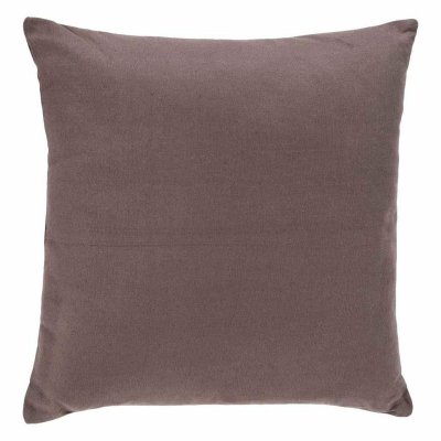 Coussin d&eacute;houssable - 38 x 38 cm - Coton et polyester - Taupe