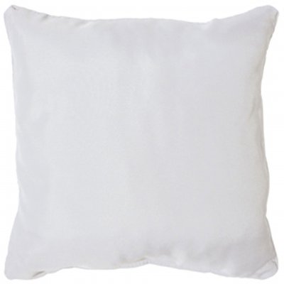 Coussin passepoil 60 x 60 cm polyester uni essentiel Blanc