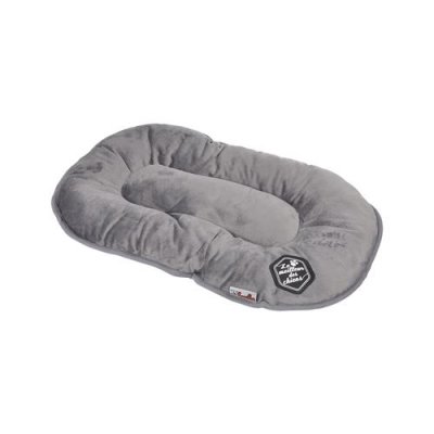 L3C Coussin Rectangle R&eacute;versible Pour Animaux "Patchy" - Gris/Noir - L 61 X L 38 Cm
