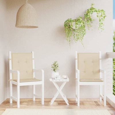 VIDAXL Coussins de chaise de jardin 2 pcs Beige 100 x 50 x 3 cm  Beige