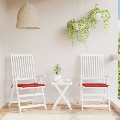 VIDAXL Coussins de chaise de jardin 2 pcs Rouge 50x50x3 cm  - Rouge