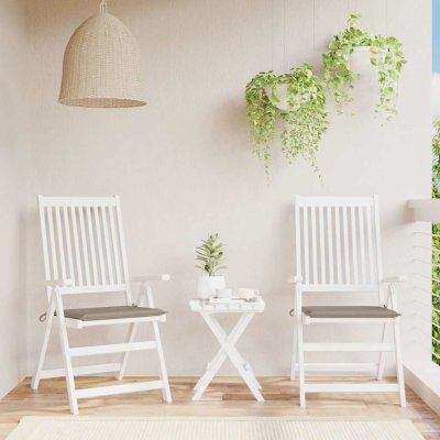 VIDAXL Coussins de chaise de jardin 2 pcs Taupe 40x40x3 cm Tissu