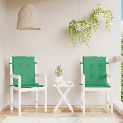 VIDAXL Coussins de chaise de jardin 2 pcs Vert 100 x 50 x 3 cm  - Vert
