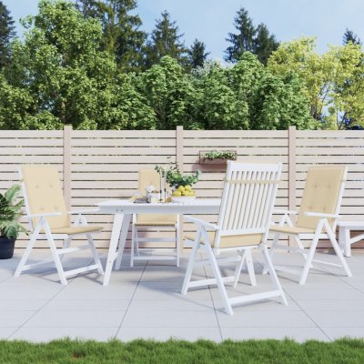 VIDAXL Coussins de chaise de jardin 4 pcs Beige 120 x 50 x 3 cm  Beige