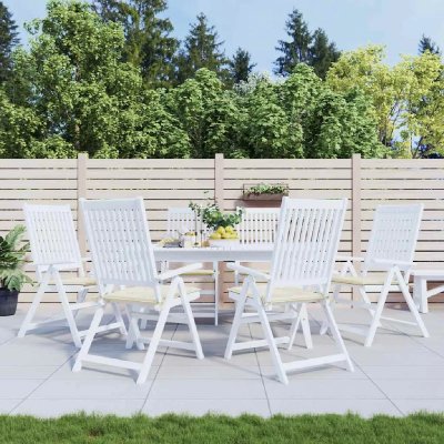 VIDAXL Coussins de chaise de jardin 6 pcs Cr&egrave;me 40x40x3 cm Tissu  Cr&egrave;me
