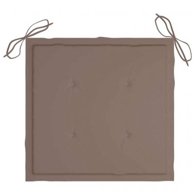 VIDAXL Coussins de chaise de jardin 6 pcs Taupe 40x40x3 cm Tissu  Taupe