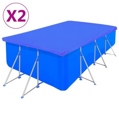 VIDAXL Couvertures de piscine 2 pcs PE Rectangulaire 90 g/m&sup2; 540x270cm
