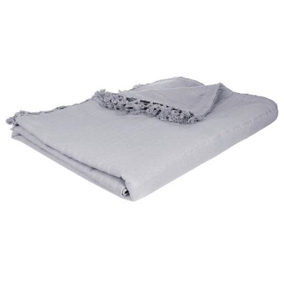 3S. X HOME Couvre lit ""Charme"" - Atmosphera 230 x 250 cm Gris Clair