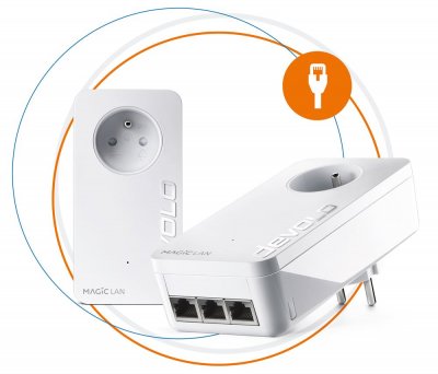 DEVOLO CPL Filaire  Magic 2 LAN Triple 3RJ45 Starter kit 