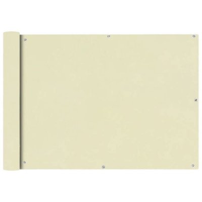 Cran de balcon en tissu Oxford 75x400 cm Cr&egrave;me Vidaxl Cream