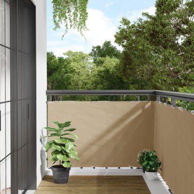 Cran de balcon en tissu Oxford 90x600 cm Beige Vidaxl Beige