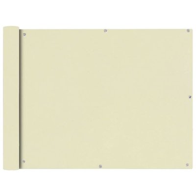 Cran de balcon en tissu Oxford 90x600 cm Cr&egrave;me Vidaxl Cr&egrave;me