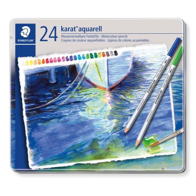 STAEDTLER Crayon De Couleur Aquarellable Karat Assorti - Boite De 24
