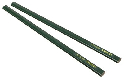 STANLEY Crayon de ma&ccedil;on  corps vert - 30 cm - 2 pi&egrave;ces - STHT0-72998