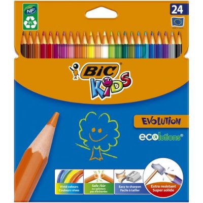 BIC Crayons de couleur Kids Evolution,  (x 24)