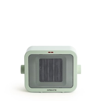 IKOHS CREATE WARM BOX - Chauffage d'appoint en c&eacute;ramique 1500 W - Auto-r&eacute;gul&eacute; - Vert Pastel
