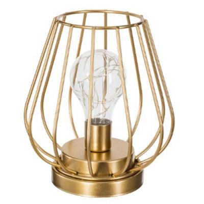 ATMOSPHERA Cr&eacute;ateur d'int&eacute;rieur - Lampe &agrave; Poser en M&eacute;tal MicroLed Luz 17cm Or