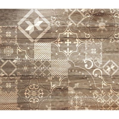 CPM Cr&eacute;dence adh&eacute;sive en alu imitation Bois - L. 20 x l. 20 cm - Marron