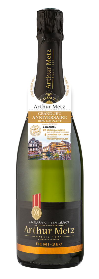 ARTHUR METZ Cr&eacute;mant d'alsace aop  - demi-sec - 75 cl