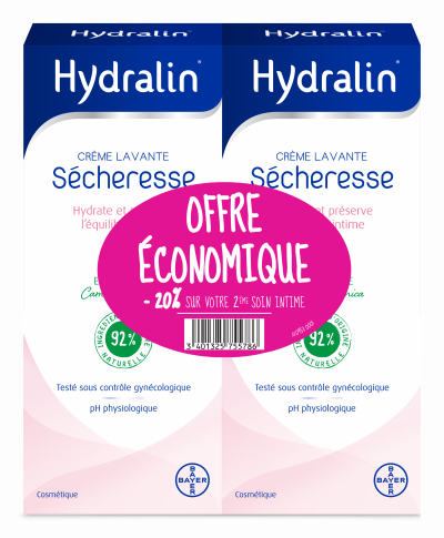 HYDRALIN Cr&egrave;me Lavante Intime S&eacute;cheresse  - Le Lot 2 Flacons De 200ml