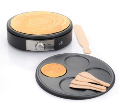 SENYA Cr&ecirc;pi&egrave;re &eacute;lectrique 2 plaques en fonte cr&ecirc;pe time SYCK-CV026