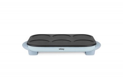 WEASY Cr&ecirc;pi&egrave;re &eacute;lectrique 6 mini cr&ecirc;pes, antiadh&eacute;sive, 1500w - r&eacute;f goo60
