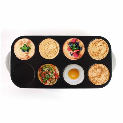 LIVOO Cr&ecirc;pi&egrave;re Maxi cr&ecirc;pes / pancakes party avec rev&ecirc;tement anti-adh&eacute;sif - 8 personnes - 1500W