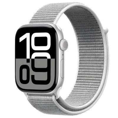 CRONG  Bracelet Sport pour Apple Watch 44 / 45 / 46 / 49mm en Nylon Tiss&eacute; Velcro Gris