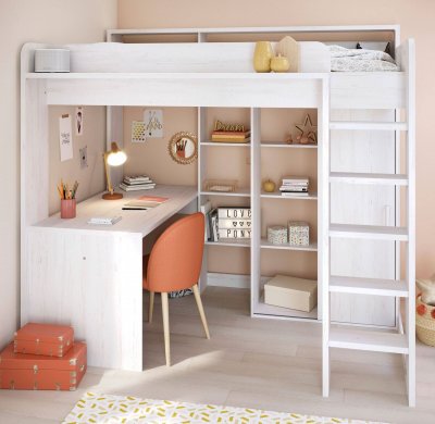 PARISOT Cstore LENA Lit combin&eacute; mezzanine enfant - D&eacute;cor Pin Petterson