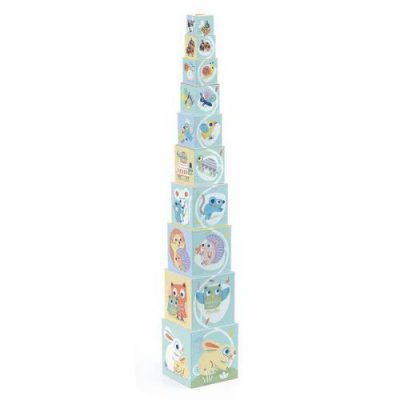 DJECO Cubes &agrave; empiler  BabyBioki